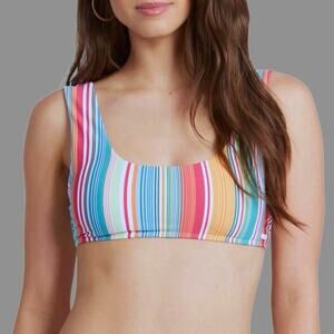 Roxy Women's Mexi Stripe Bralette Bikini Top NWT Size L